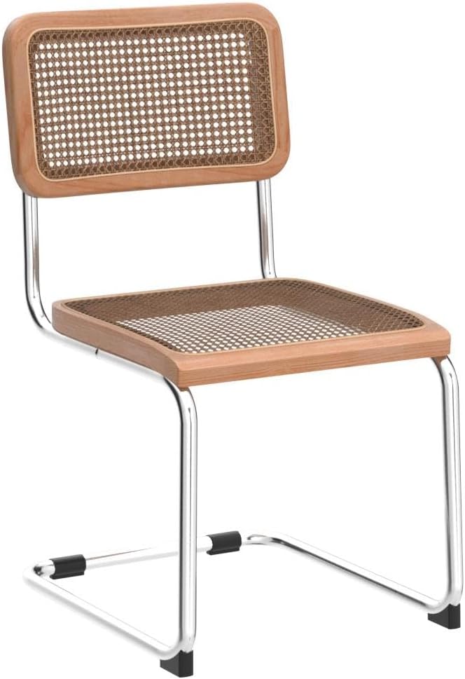 Brown Rattan Mid-Century Dining Chairs