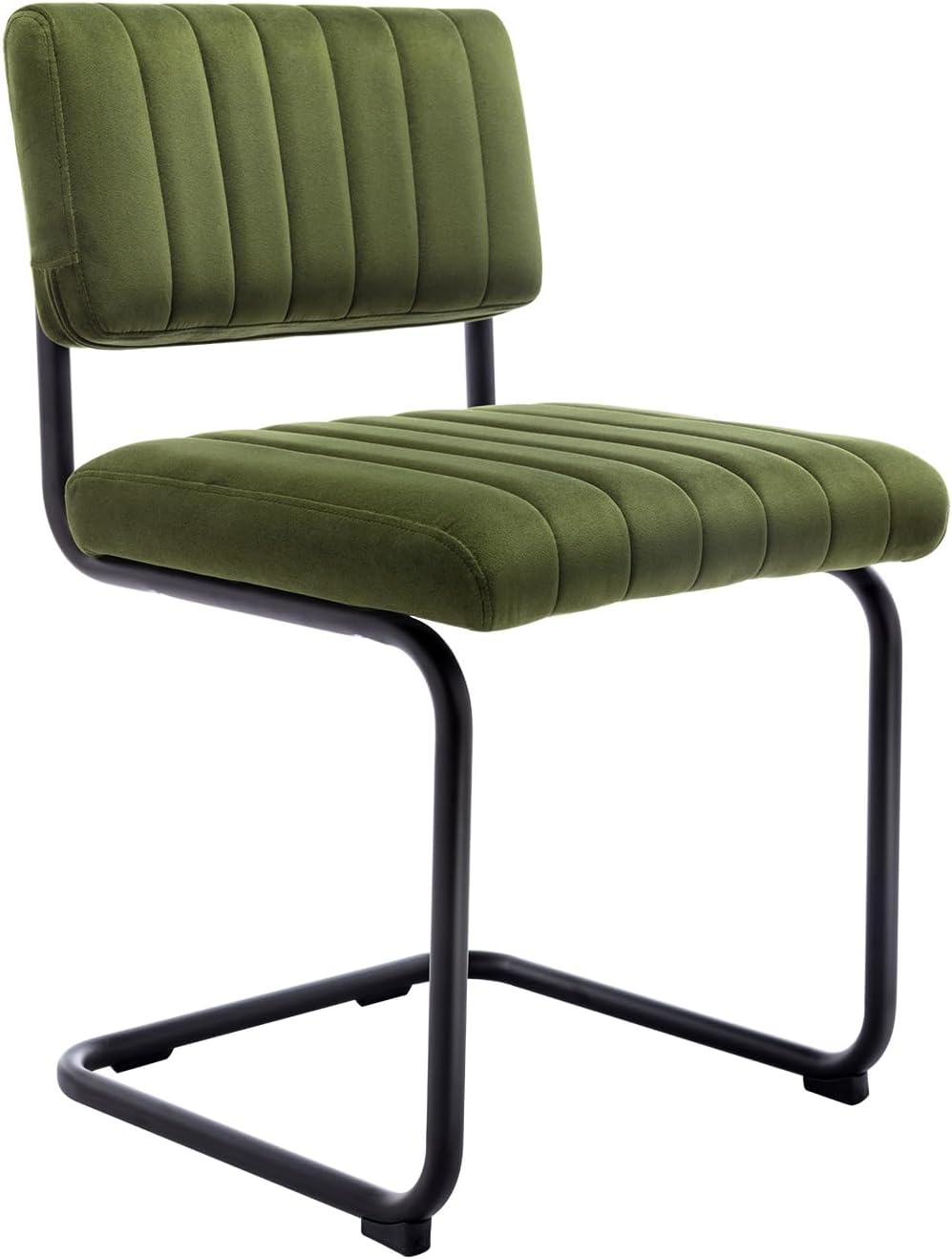 Green Velvet Mid-Century Dining Chairs