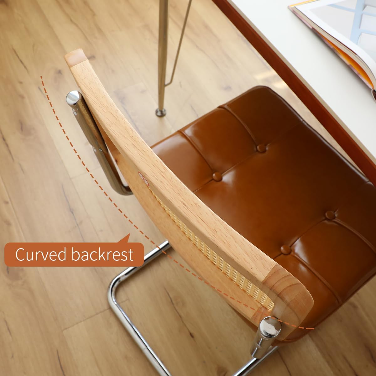 Brown Retro Rattan Dining Chairs