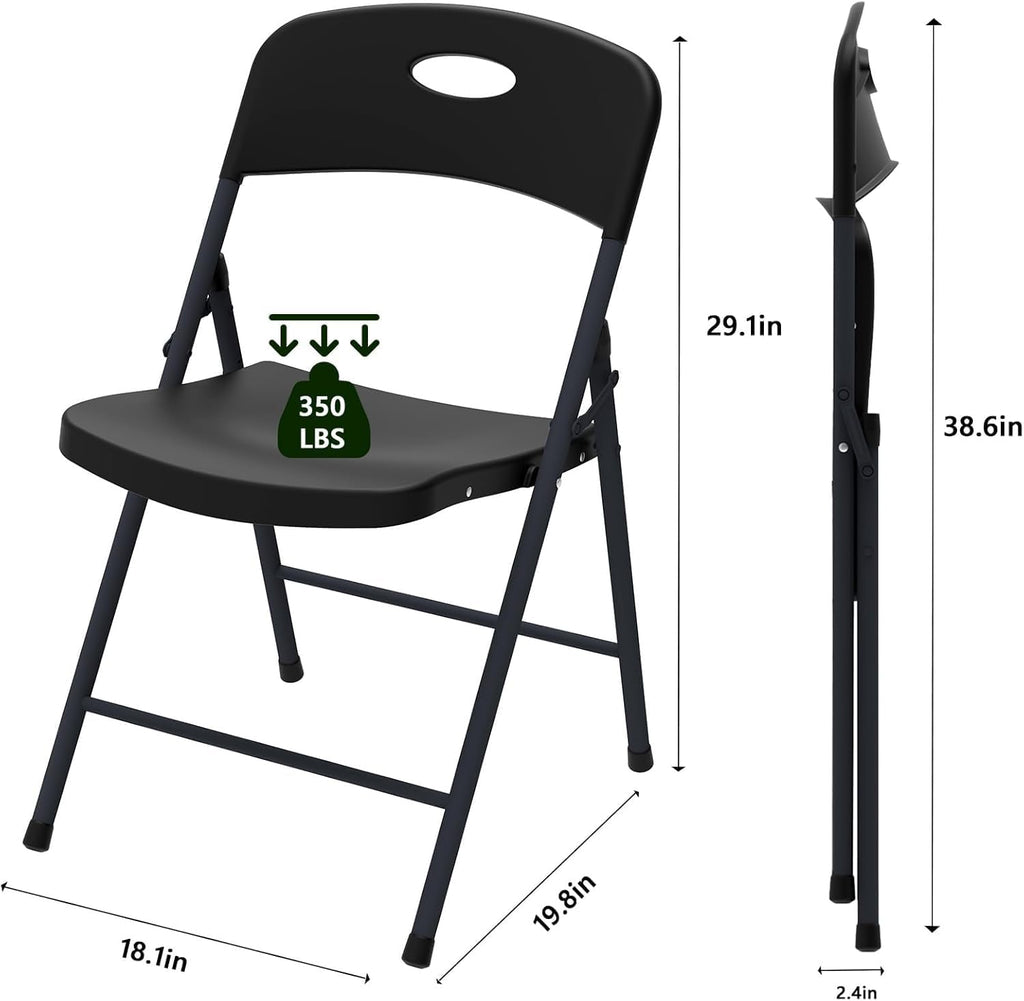Black Stackable Heavy Folding Chairs