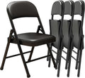 Black Padded Stackable Fold Chairs