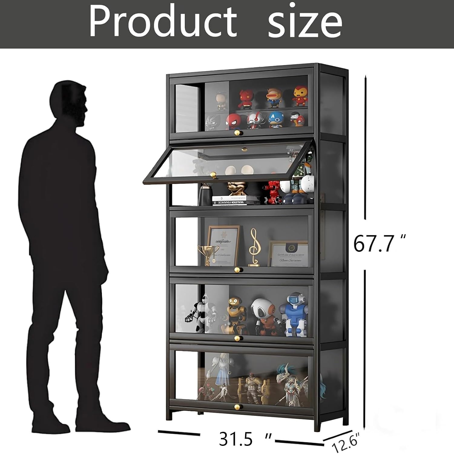 5-Tier Acrylic Curio Display Cabinet