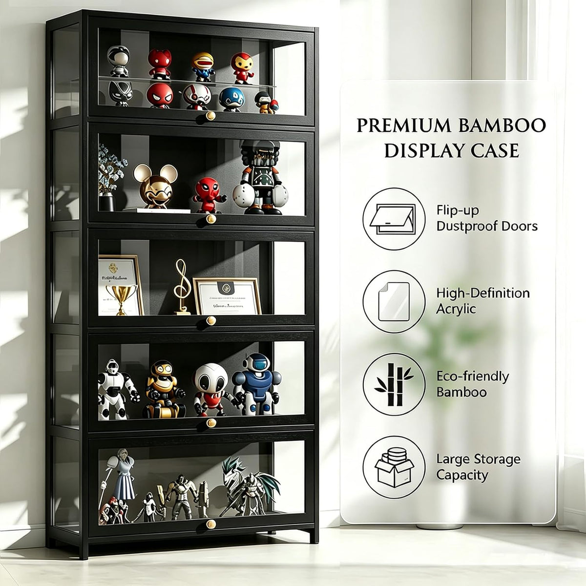 5-Tier Acrylic Curio Display Cabinet