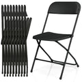 Black Stackable Heavy Plastic Fold Chairs
