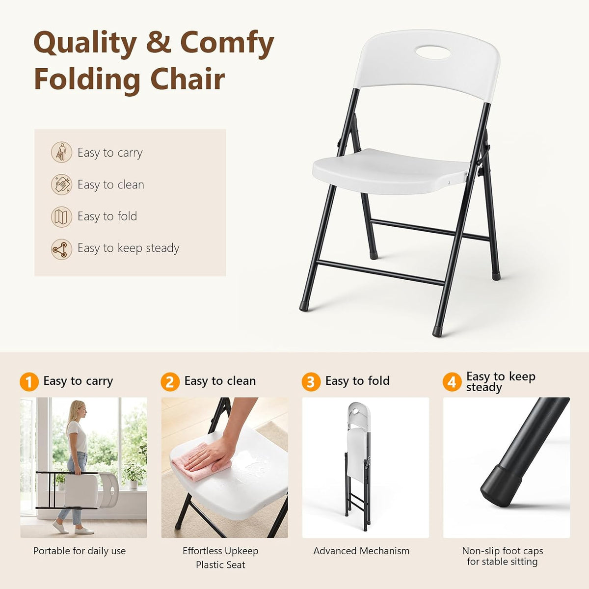 Stackable Heavy Plastic Folding Chairs