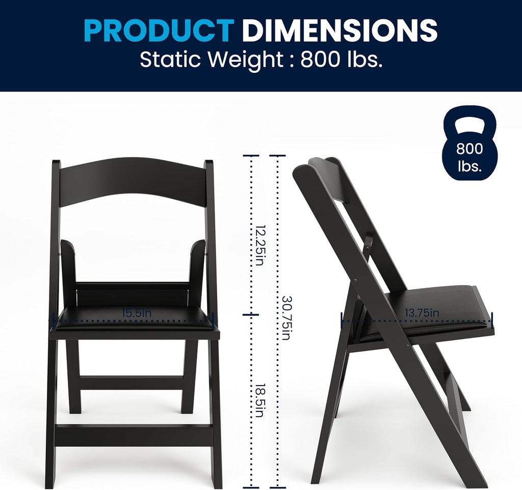 Black Heavy Duty Resin Folding Chairs