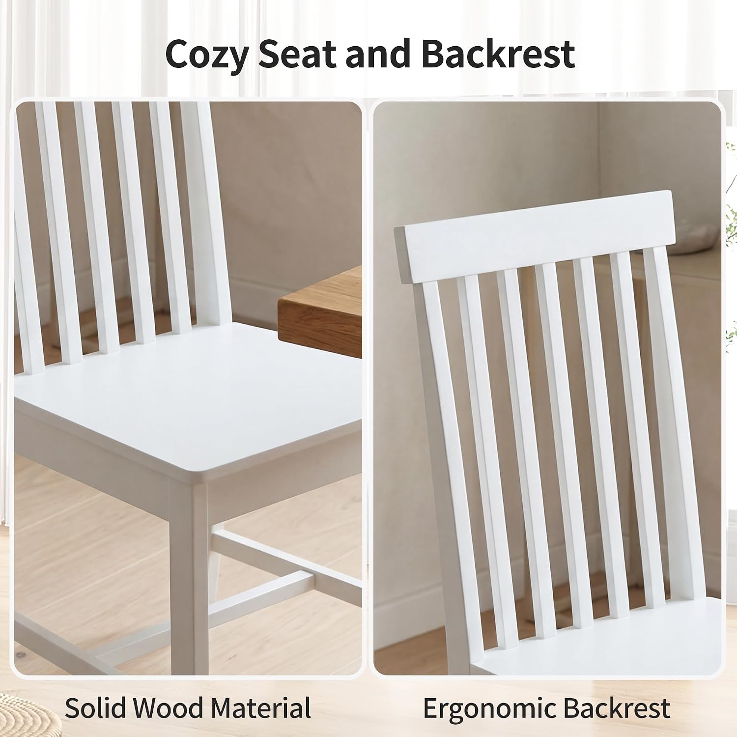 White 5-Piece Farmhouse Dining Set