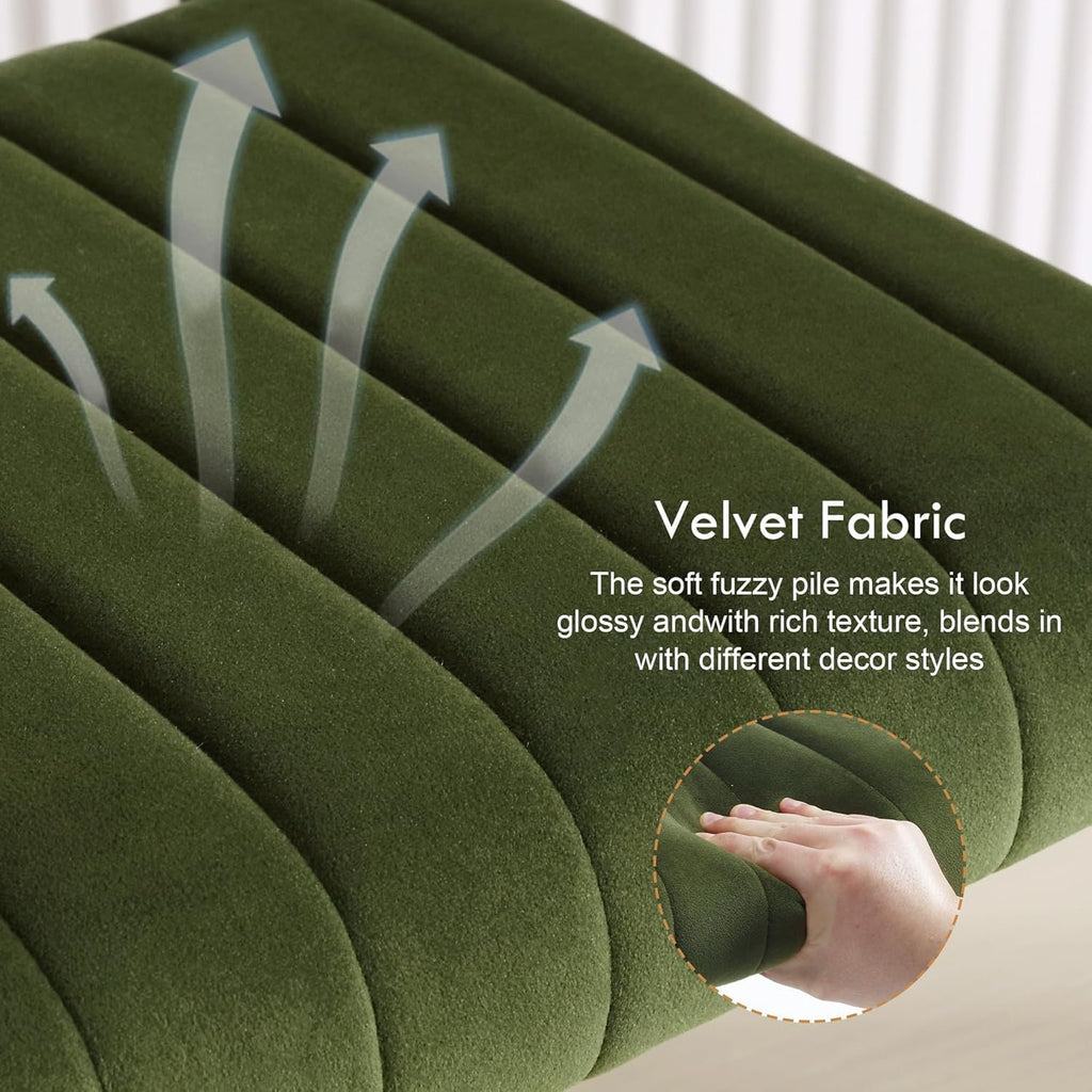 Green Velvet Mid-Century Dining Chairs