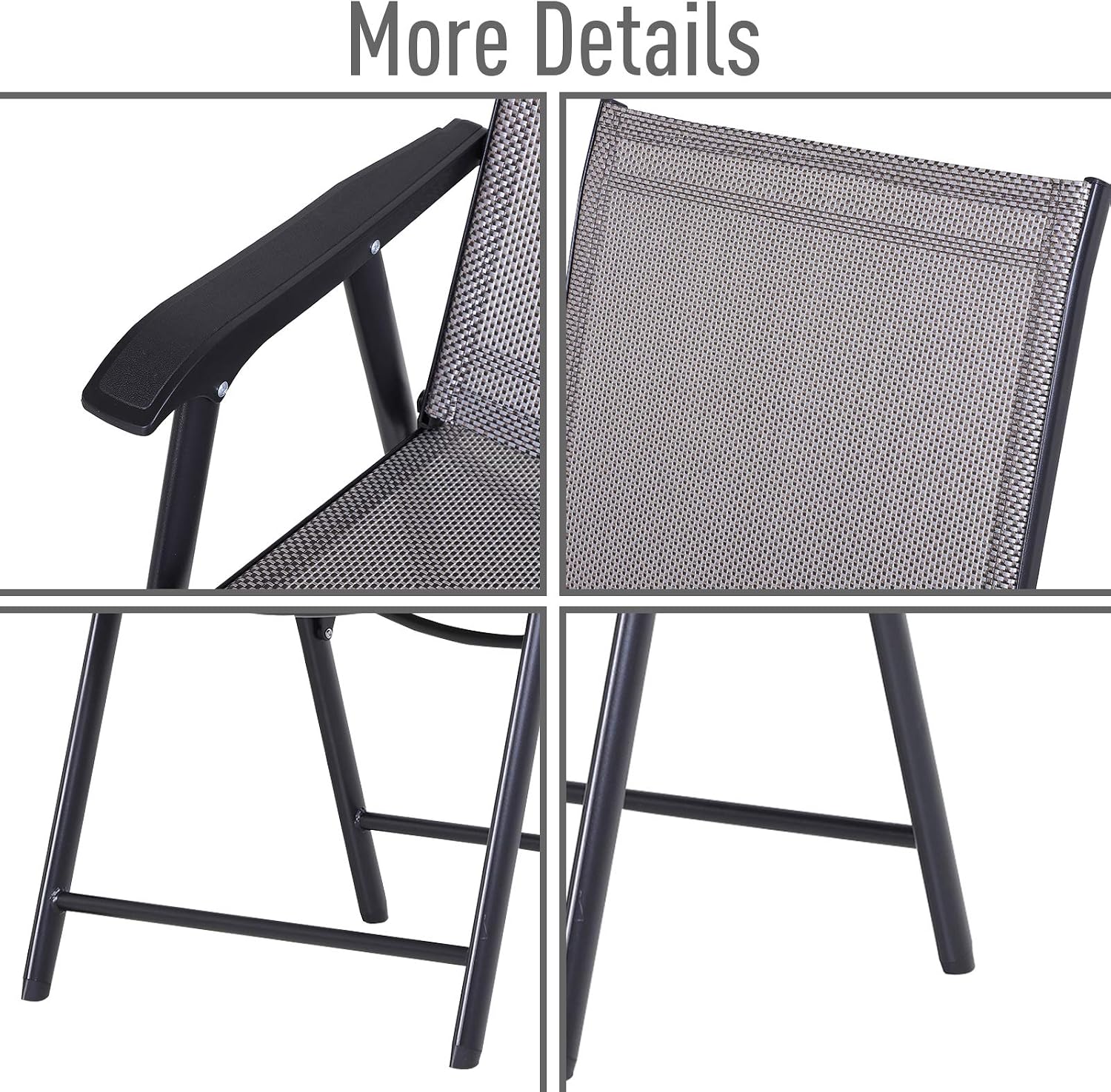 4 Stackable Portable Outdoor Fold Chairs