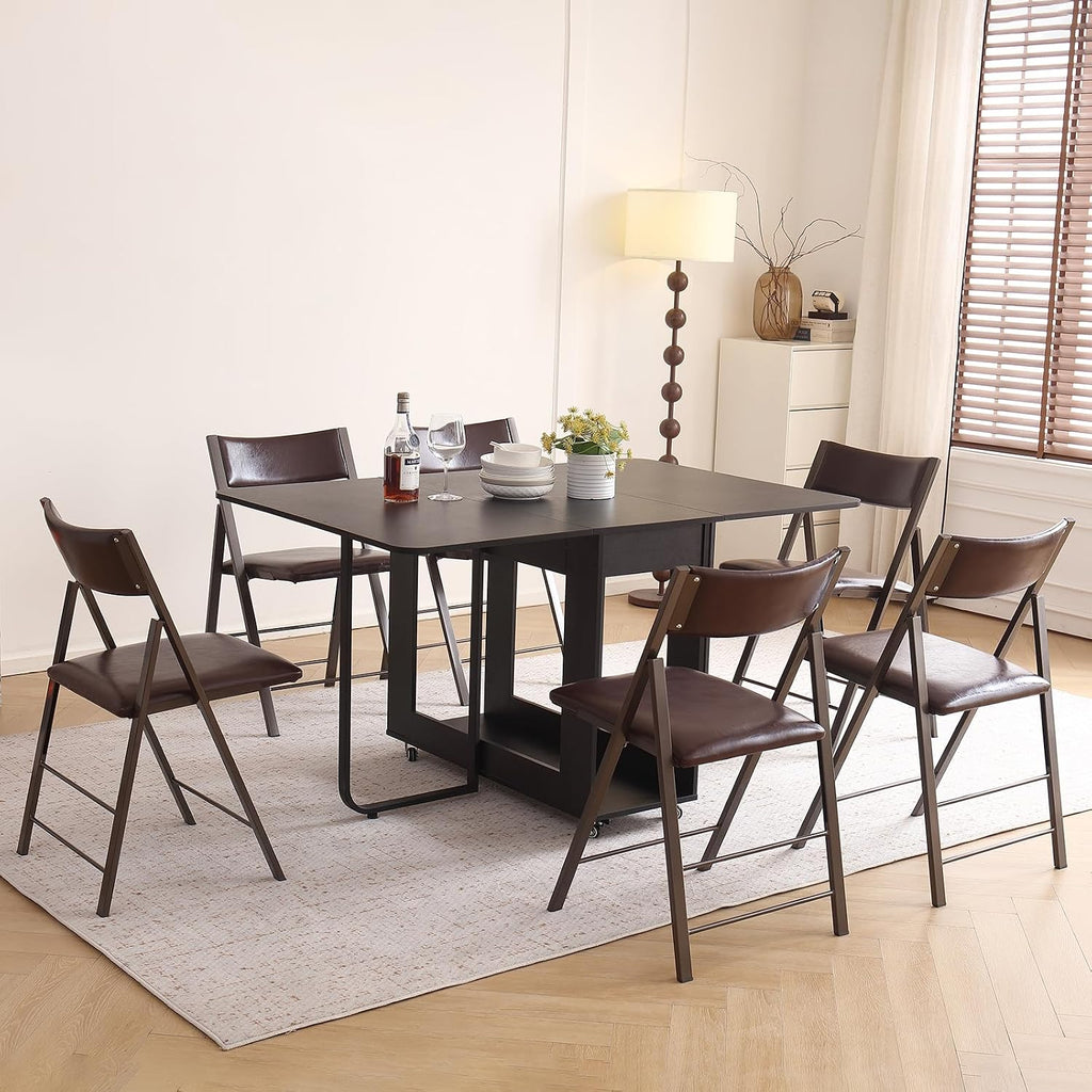 Brown Padded Heavy-Duty Folding Chairs