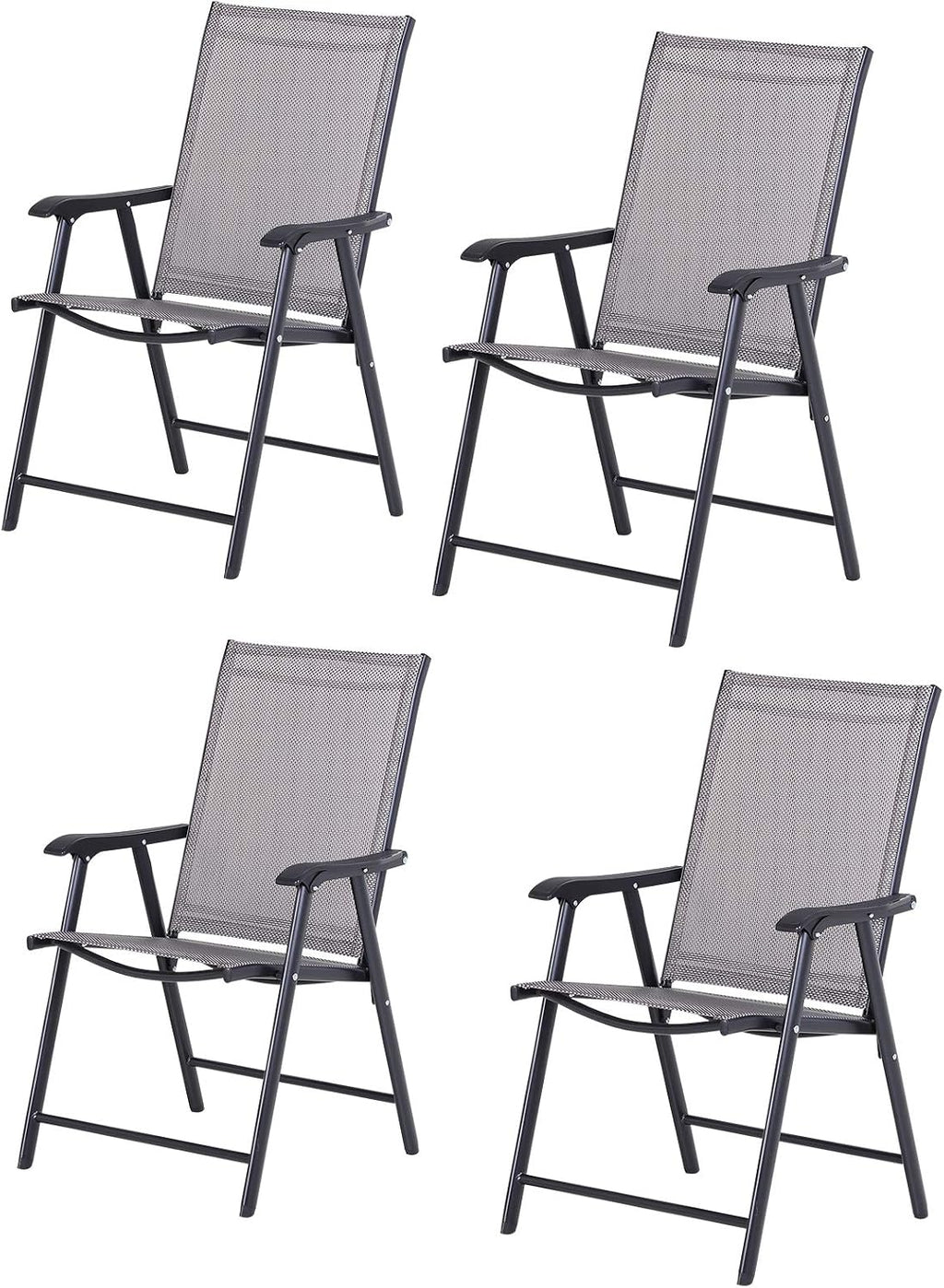 4 Stackable Portable Outdoor Fold Chairs