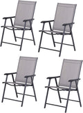 4 Stackable Portable Outdoor Fold Chairs