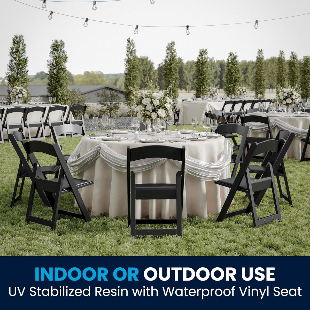 Black Heavy Duty Resin Folding Chairs
