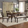 Brown 6-Piece Farmhouse Dining Set